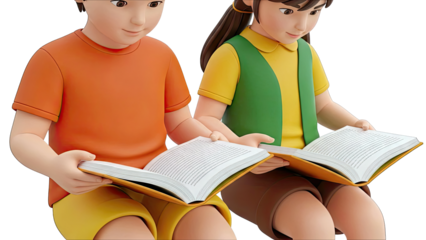 Children Reading Books