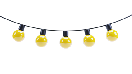 String of yellow globe lights