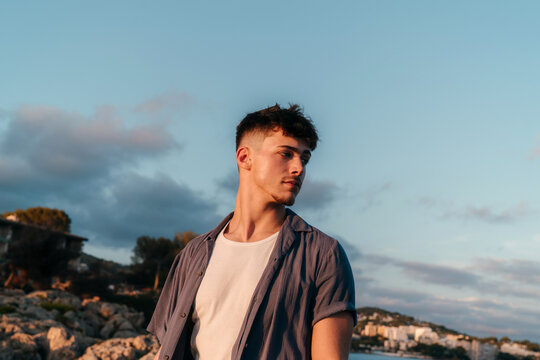 Portrait of determined Gen Z man