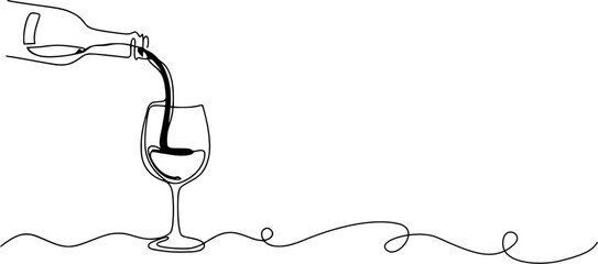 An isolated red wine bottle and glass goblet for a restaurant celebration beverage illustration