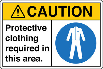 Safety sign CAUTION protectiv...