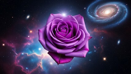 Cosmic purple rose