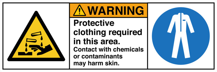 Safety sign WARNING protectiv...