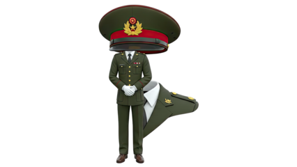 Military Uniform Figure with Detached Uniform