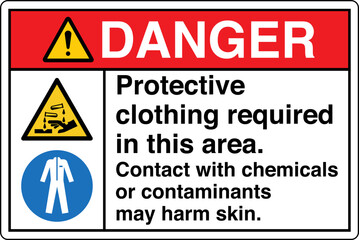 Safety sign DANGER protective...