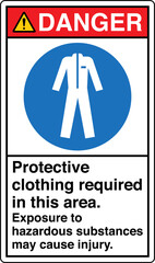 Safety sign DANGER protective...