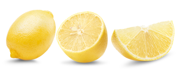 Lemon isolated on white background. Set or collection