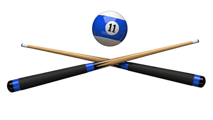 Pool balls and cues