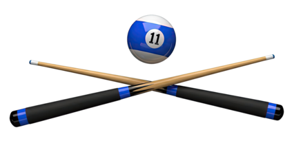 Pool balls and cues
