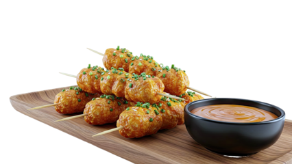 Skewered Meatballs with Peanut Sauce