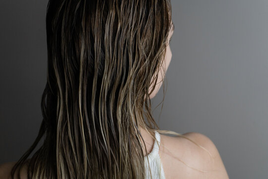 Wet Hair in Studio Light