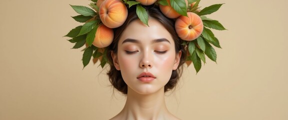Natural Beauty with Peach Crown
