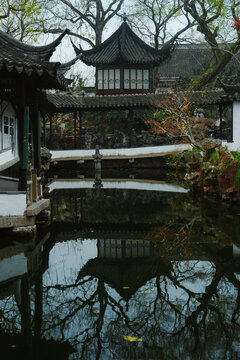 Serene Classical garden in Suzhou, China 