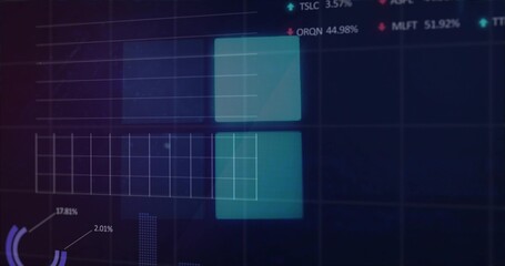 Displaying two stacked teal panels with white grid overlay on dashboard, showing percentage chart