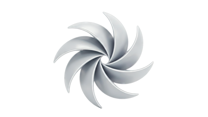 Silver Swirling Abstract Shape