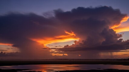 Obraz premium Dramatic sunset cloudscape