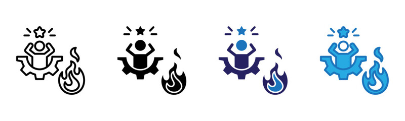 Motivation Icon Multi Style Vector Illustration