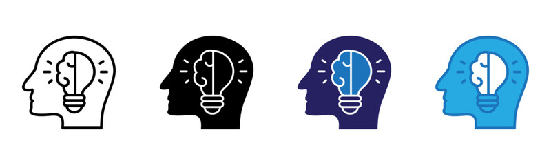 Aptitude Icon Multi Style Vector Illustration