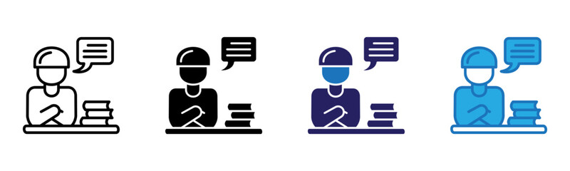 Consultant Icon Multi Style Vector Illustration