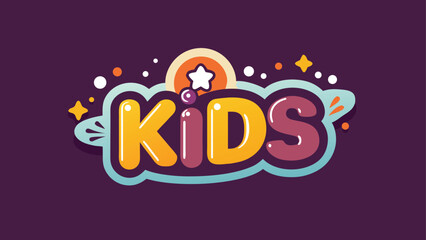 A vibrant kids logo with rounded letters and starry design elements, perfect for branding and marketing materials targeting children and young audiences.
