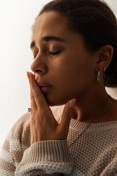 Woman feeling sad and bitter