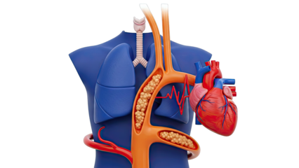 Human Circulatory System with Atherosclerosis