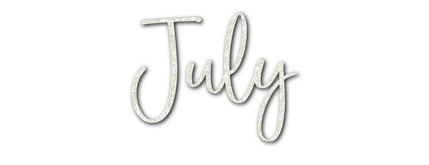 July handwritten calligraphy text isolated © Elisabeth