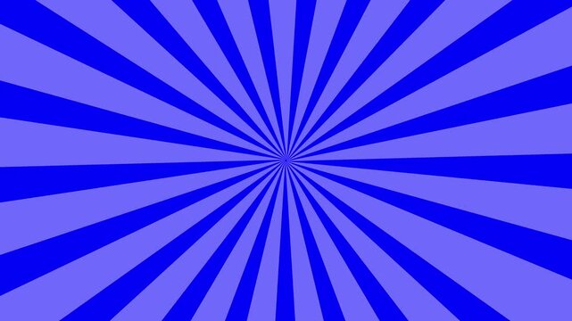 Colorful sunburst pattern background with rotating radial stripes. Retro sun light rays form dynamic circus style visual. Looping 4K sunburst animation suits comic, promo, and vibrant displays.