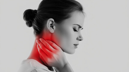 
Neck Pain and Muscle Strain in Woman &ndash; Cervical Spine Pain, Stress and Health Problem Concept