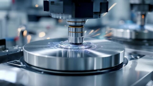 Smart polishing equipment integrating data analytics and machine learning to refine processes ensuring predictive maintenance and superior surface smoothness.