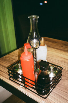 Condiments on a Table Ready for Meal