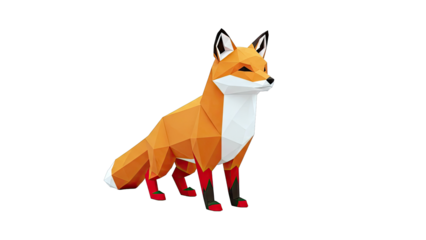 Low Poly Fox Model