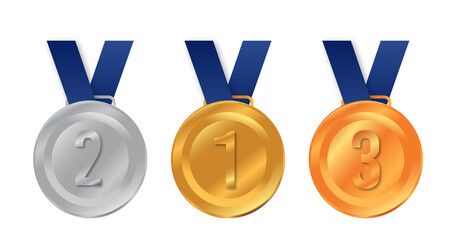 Gold, Silver, and Bronze Medals