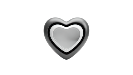 Heart-shaped abstract object with concentric layers