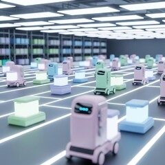 Warehouse Robots - Automated Logistics and Inventory Management.