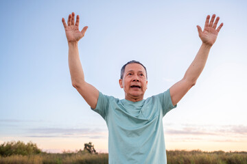 active breathing deeply stretching