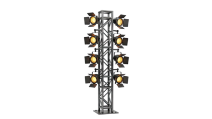 Stage Lighting Truss with Multiple Spotlights