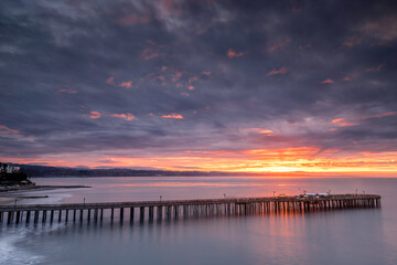 Fototapeta premium Historic Capitola Wharf at sunrise