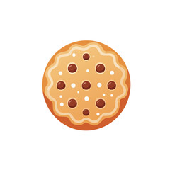 Fototapeta premium カラフルなジャム入りビスケットクッキーのイラスト