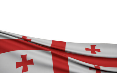 Waving flag of Georgia for patriotic designs or national pride visuals, perfect for travel and culture projects