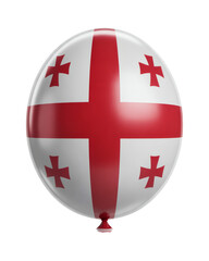 Obraz premium Georgia flag balloon floating for national holidays, a symbol of patriotism and festive celebration