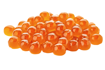 Luxurious orange salmon caviar, perfect for gourmet food and fine dining concepts