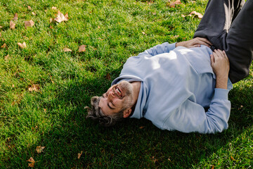 A senior fitness enthusiast enjoying an outdoor workout