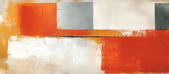 Abstract art with orange, gray, and white colors. Possible use for home decor