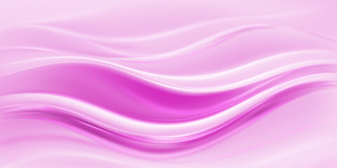 Smooth, flowing, pastel pink abstract background with wavy patterns and soft, shiny texture.