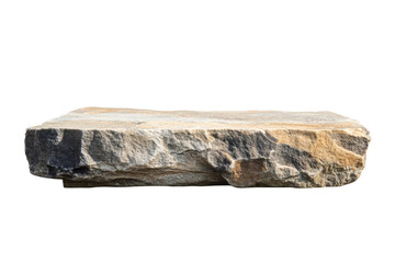A large rugged rock with natural texture for product podium, evoking a sense of geological history and natural wonder