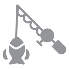 Fishing Rod and Fish Icon