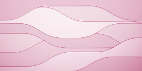 A soft pink abstract background with wavy layers and subtle shading, creating a layered effect.