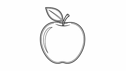 vector illustration of a green apple