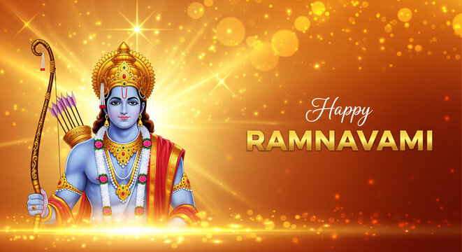 Happy ramnavami indian hindu festival background
